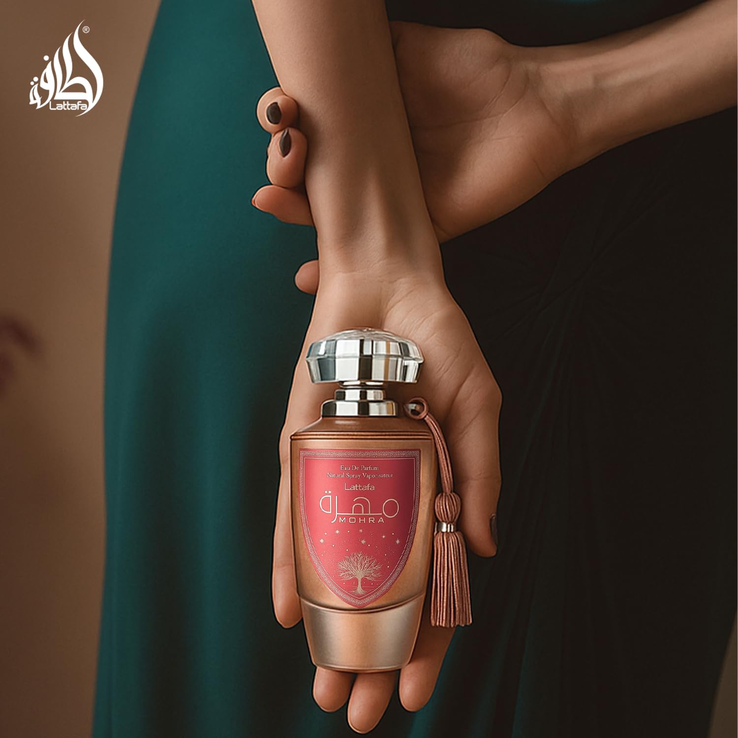 Lattafa Mohra Silky Rose top notes of rose and litchi awaken daytime energy