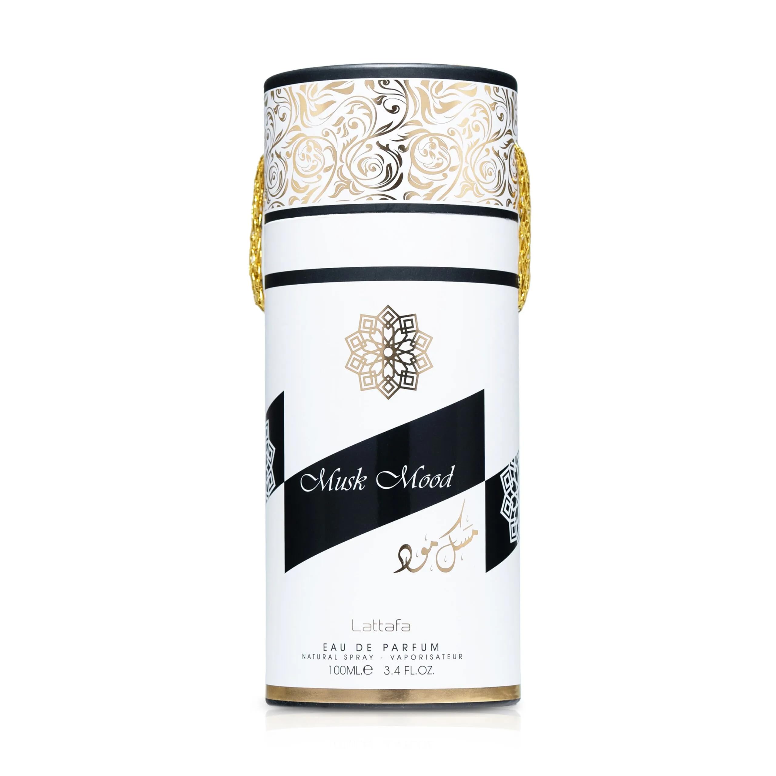 Lattafa Musk Mood base notes reveal musk and sandalwood warmth.