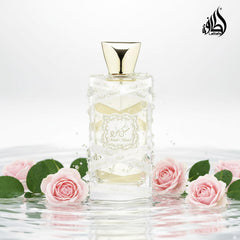 Lattafa Musk Mood top-note visual emphasizes citrus and fruit freshness.