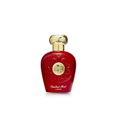 Lattafa Opulent Red bottle-front view for a bold unisex scent.