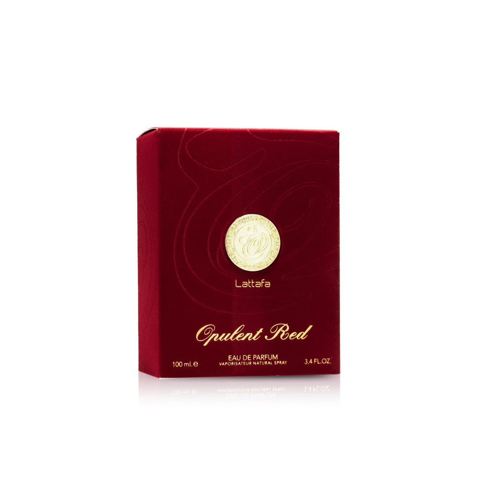 Lattafa Opulent Red spray mist in action for a lingering aura.