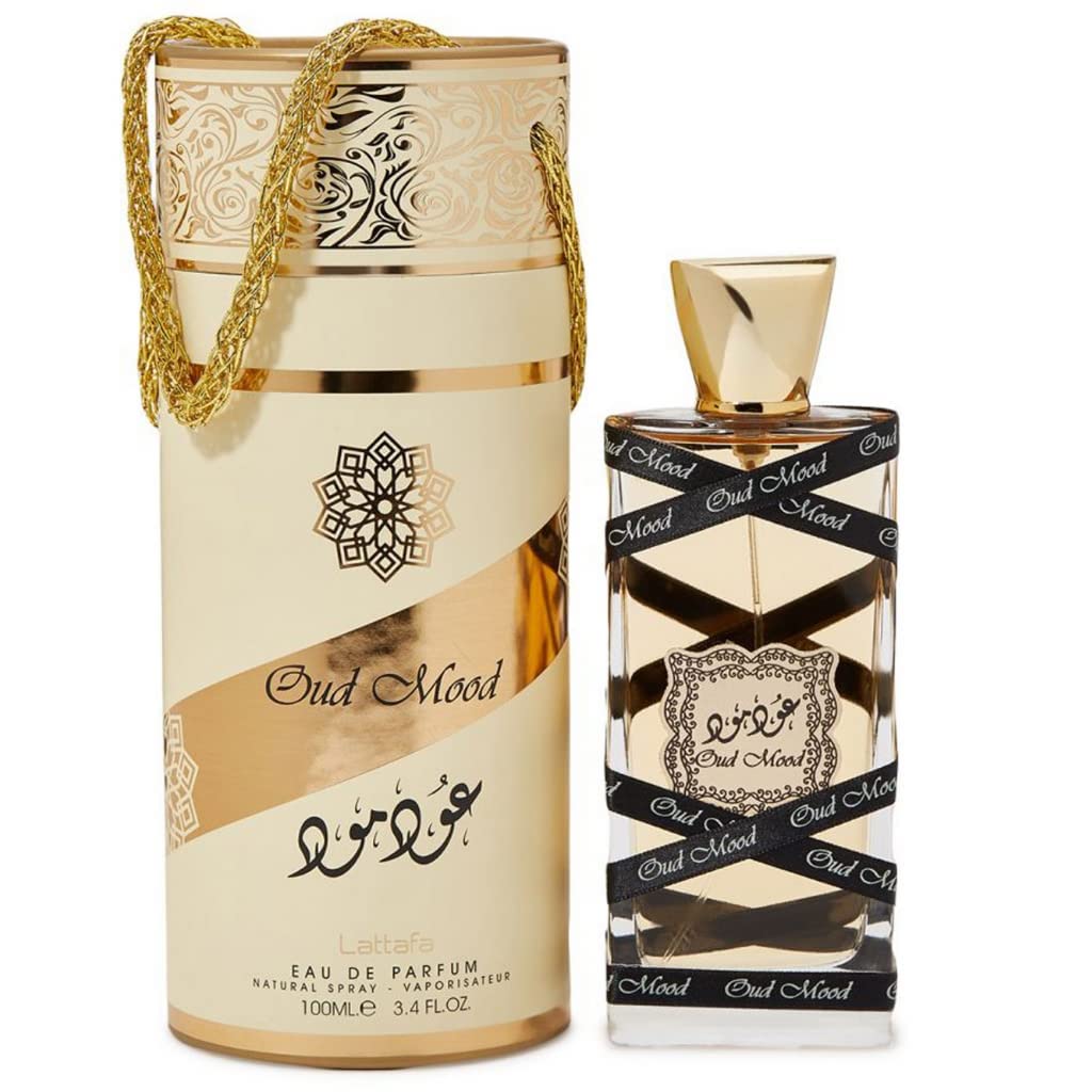 Lattafa Oud Mood amber-resins closeup suggests luxurious oriental depth.