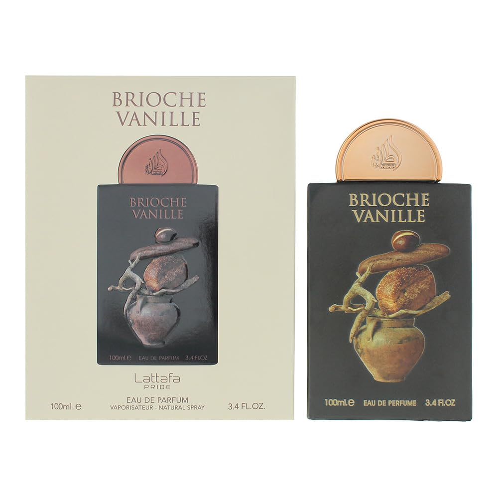 Lattafa Pride Brioche Vanille bottle showcases gourmand vanilla warmth for sophisticated evenings.