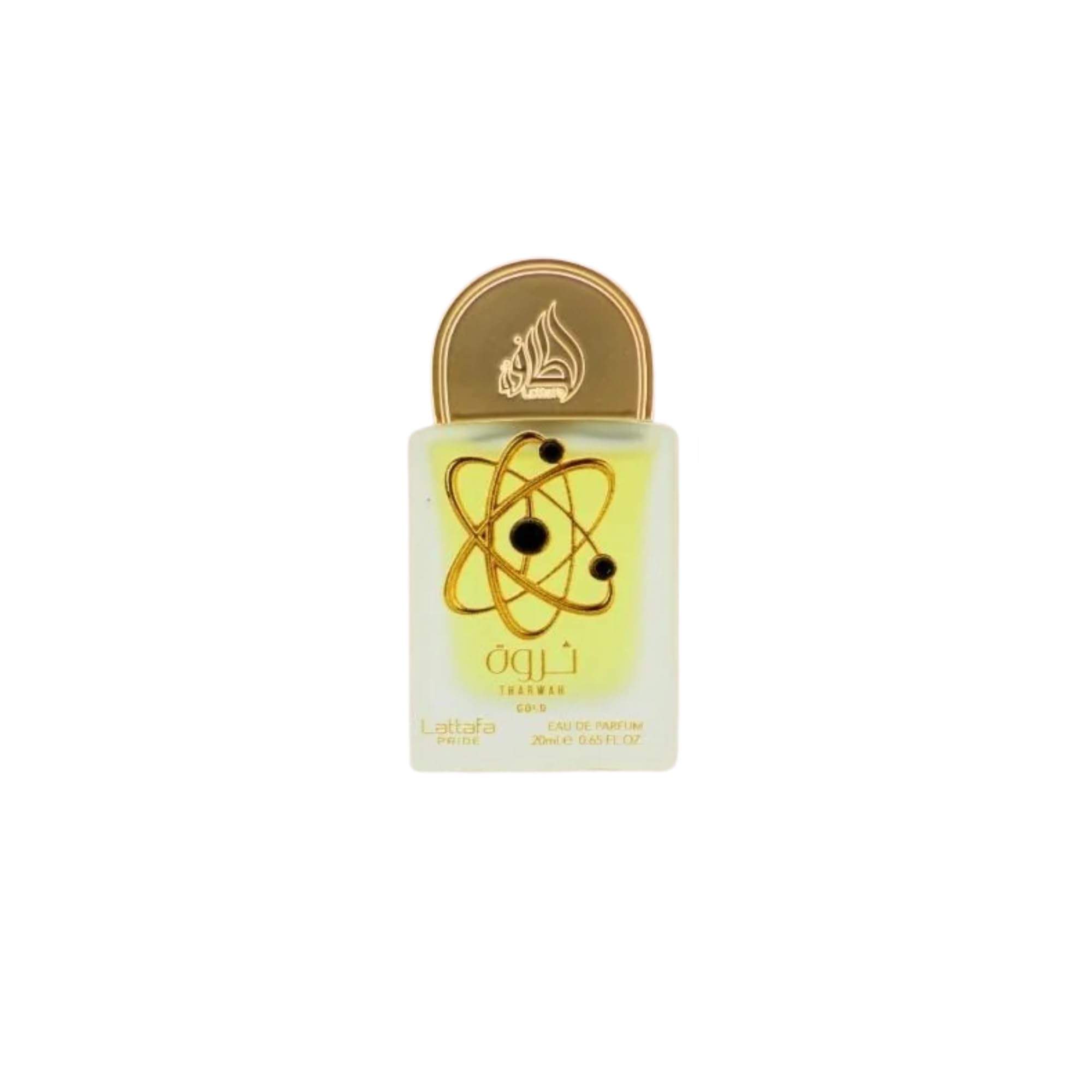 Lattafa Pride Shaheen Gold bottle, bold statement fragrance for special occasions.