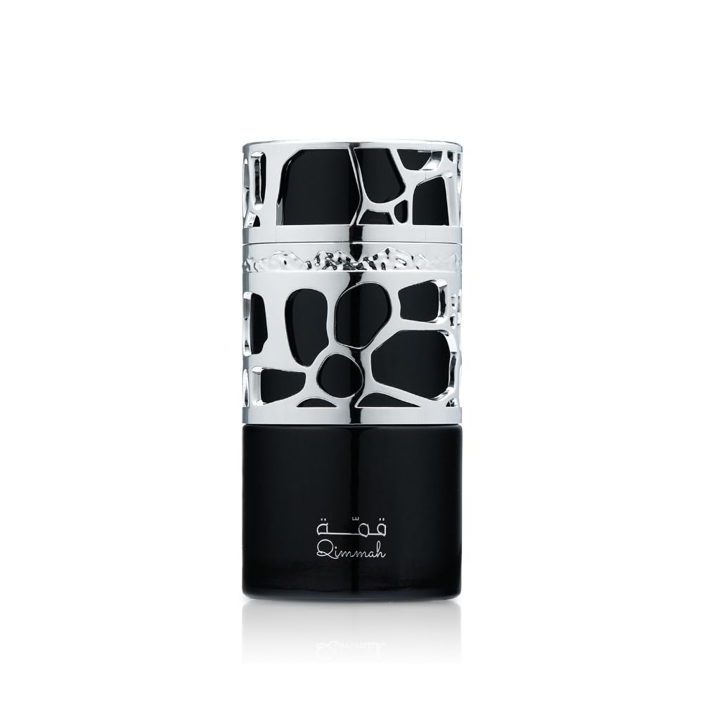 Lattafa Qimmah bottle with top notes suggests a fresh, confident first impression.
