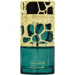 Lattafa Qimmah base with cedar and oud hints endurance and warmth.