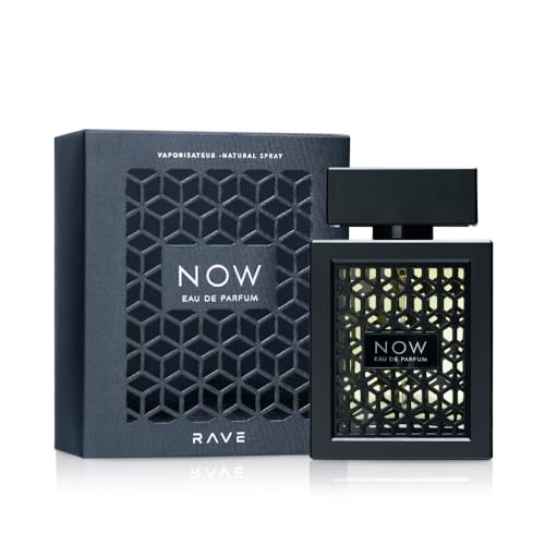 Lattafa RAVE Now packaging box with premium presentation.