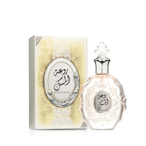 Lattafa Rouat Al Musk crystal top packaging enhances premium shelf appeal