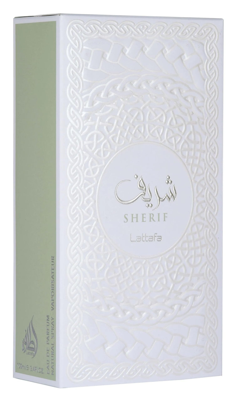 Lattafa Sherif bottle design modern sleek for display or gifting