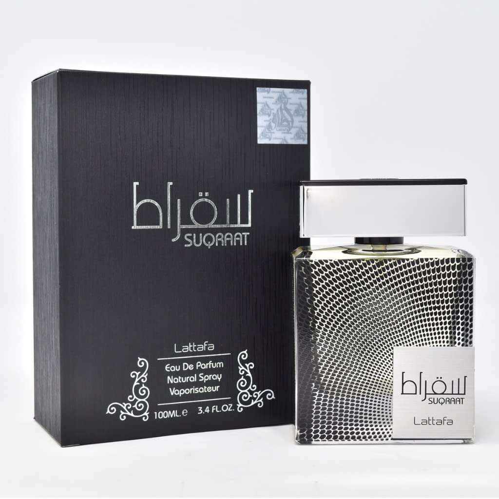 Lattafa Suqraat base notes fuse sandalwood, amber, musk for warm longevity.