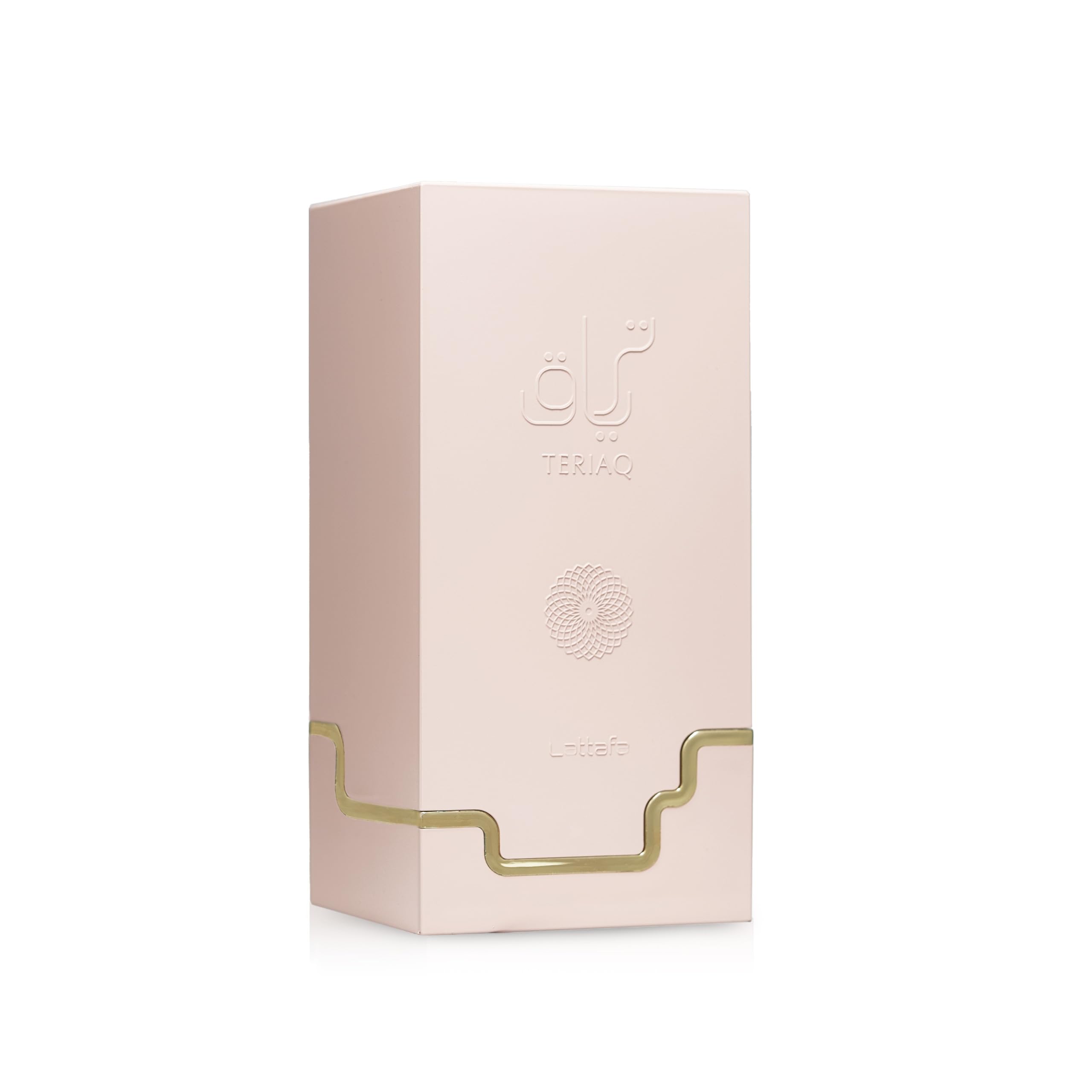 Lattafa Teriaq top notes scene, pink pepper and apricot.