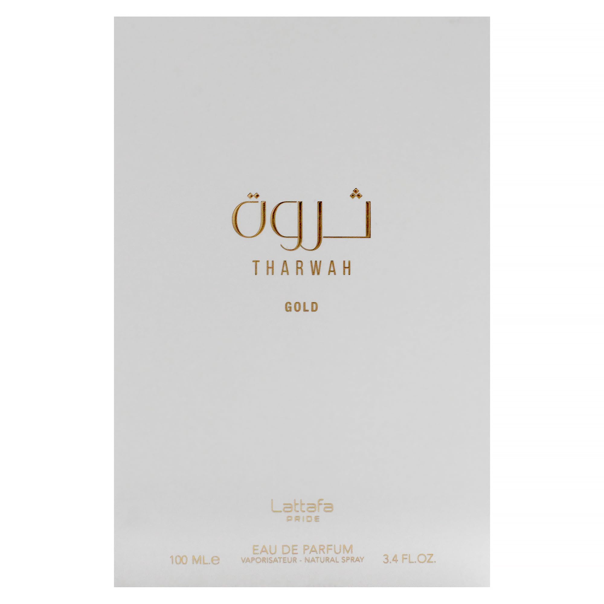 Lattafa Tharwah Gold featuring floral notes, ideal for uplifting your mood.
