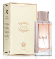 Lattafa The Kingdom top-notes Blackcurrant and Peony opening with bold freshness