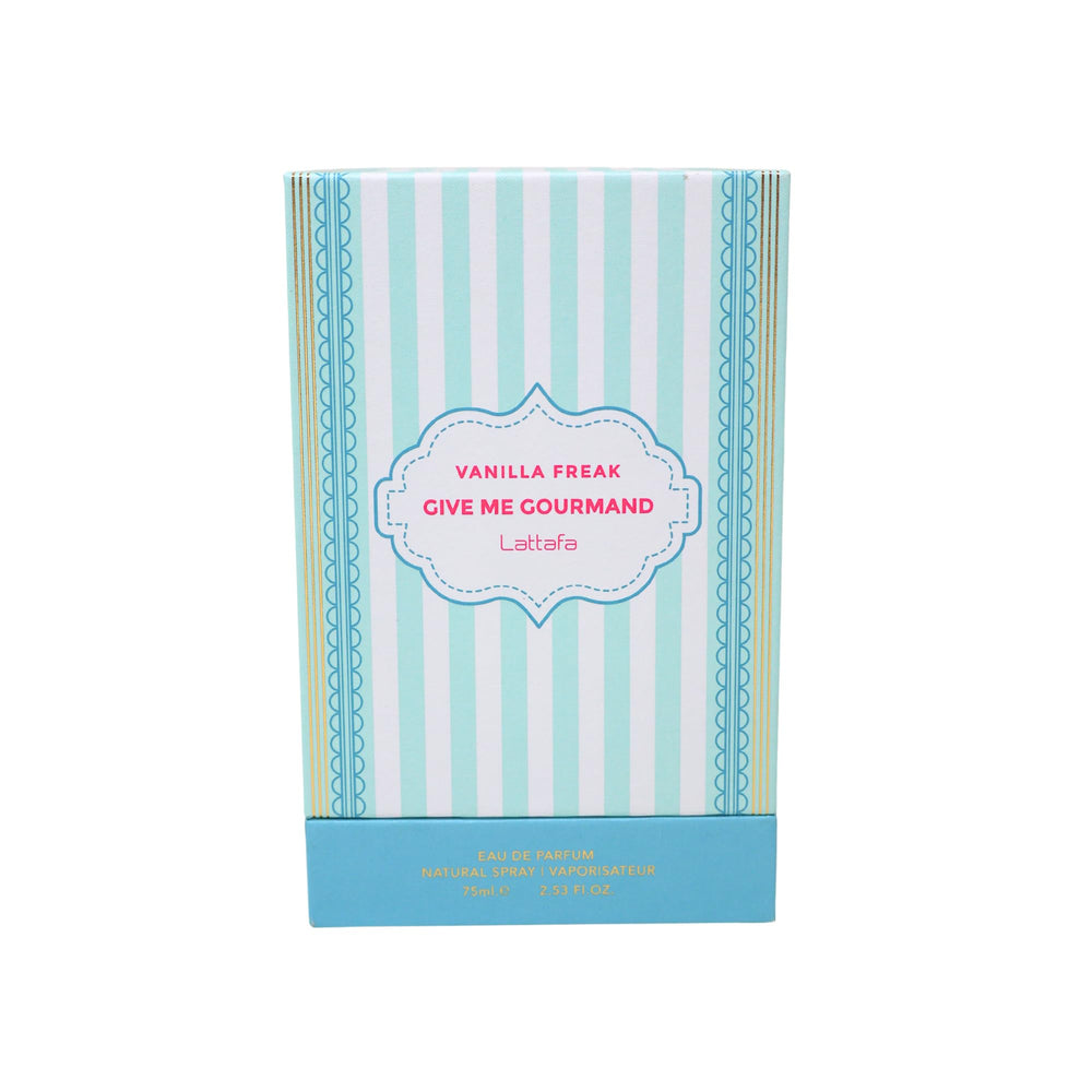 Lattafa Vanilla Freak caramel note close-up hints indulgent dessert vibe.
