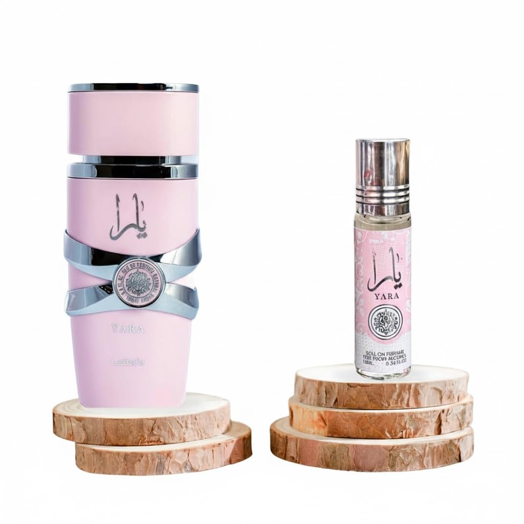 Lattafa Yara bottle packaging showcased for gifting appeal.