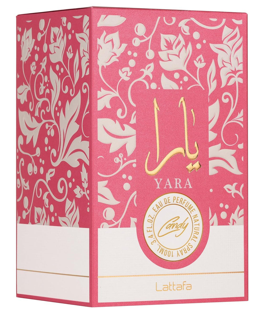 Lattafa Yara Candy base notes sandalwood anchor for warmth.