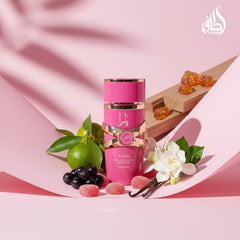 Lattafa Yara Candy blackcurrant note highlight for fresh, playful vibes