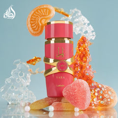 Lattafa Yara Candy heart notes gardenia bloom adds floral finesse.