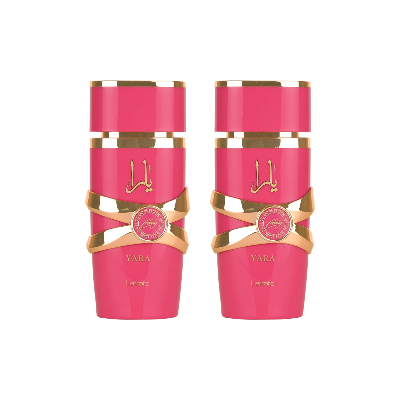 Lattafa Yara Candy pack shot highlights bottle and packaging for day-to-night wear.