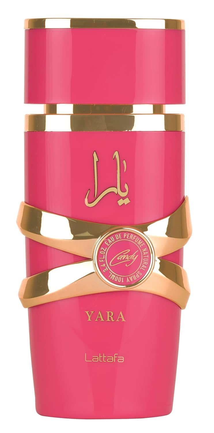 Lattafa Yara Candy top notes green mandarin create a bright opening.