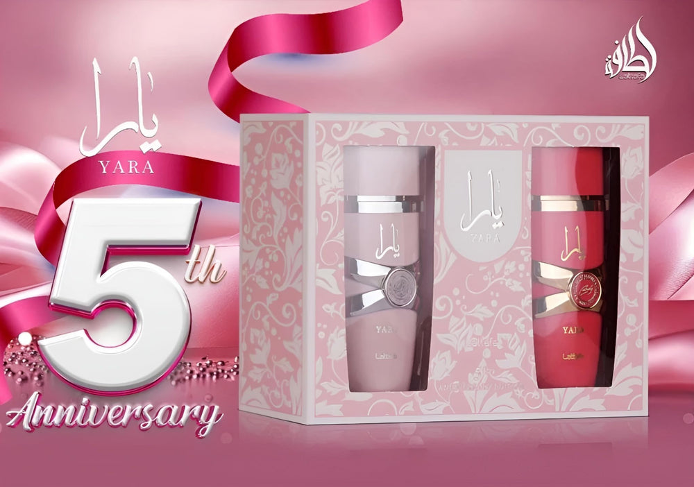 Lattafa Yara EDP packaging, premium unboxing experience.