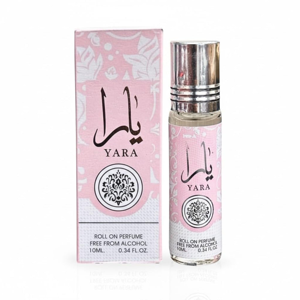 Lattafa Yara elegant bottle on dresser for daily rituals.