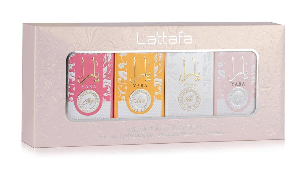 Lattafa Yara Tous 5ml bottle for tropical floral vacation vibes.