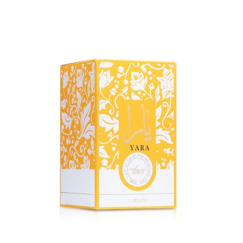 Lattafa Yara Tous base notes cashmeran vanilla musk deliver warmth and longevity.