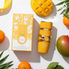 Lattafa Yara Tous packaging demonstrates purse-friendly size for on-the-go freshness.