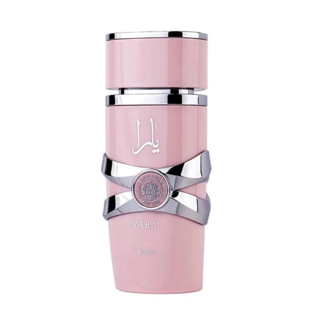 Lattafa Yara spray-action captures mist release for easy reapplication.