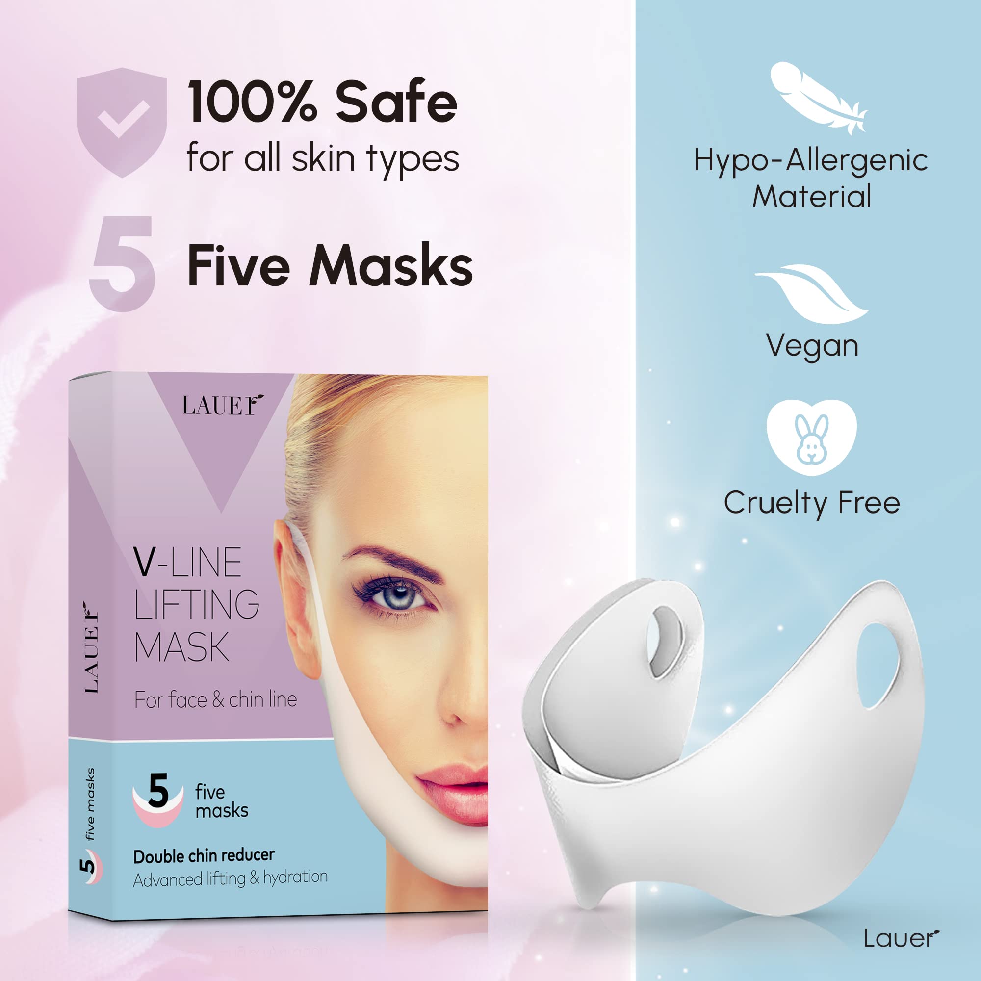 LAUER COSMETIC slimming and tightening effect enhances facial definition during wear.