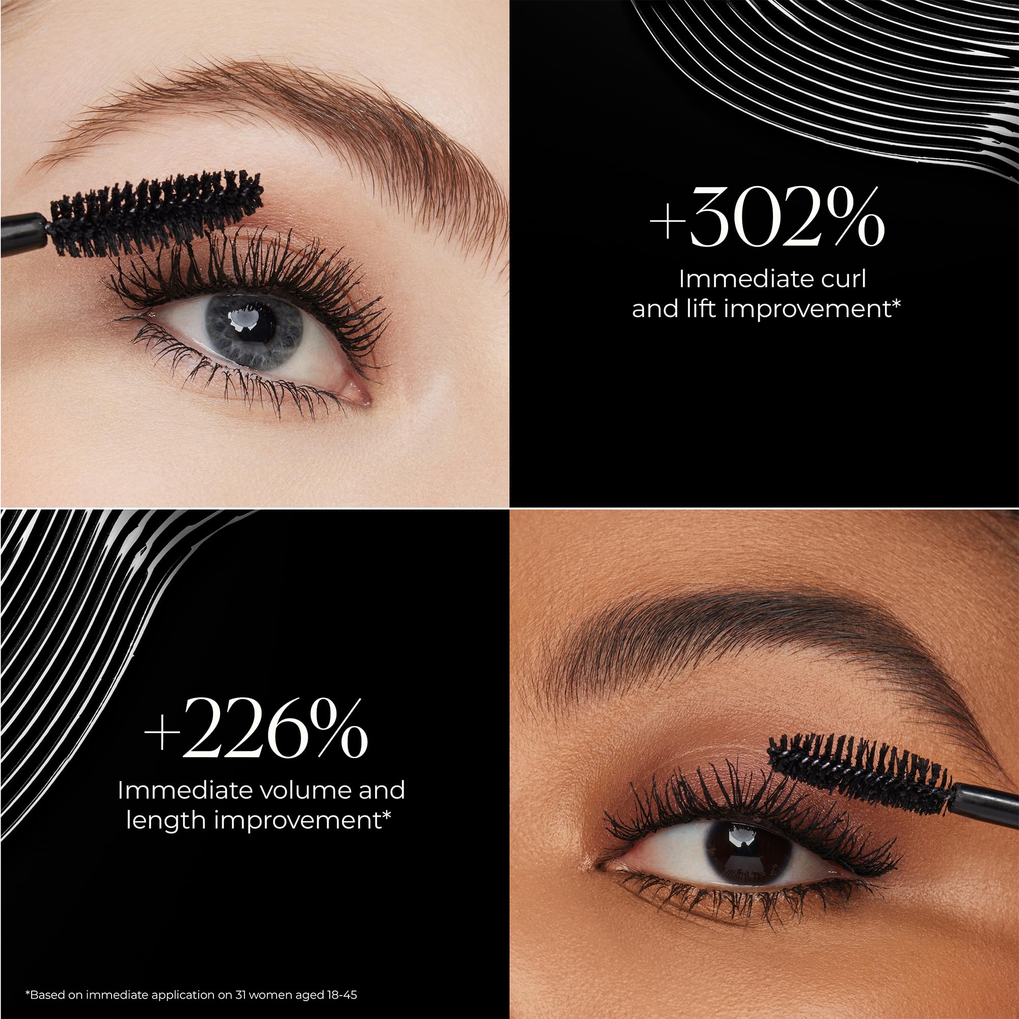 Laura Mercier Caviar Extravagant Mascara 24HR wear with minimal transfer