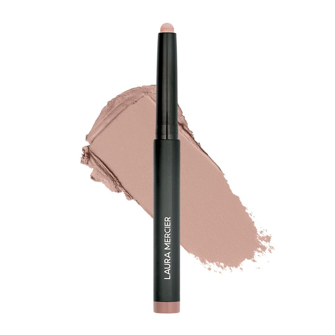 Laura Mercier Caviar Stick swatch shows rich matte color for quick eye looks