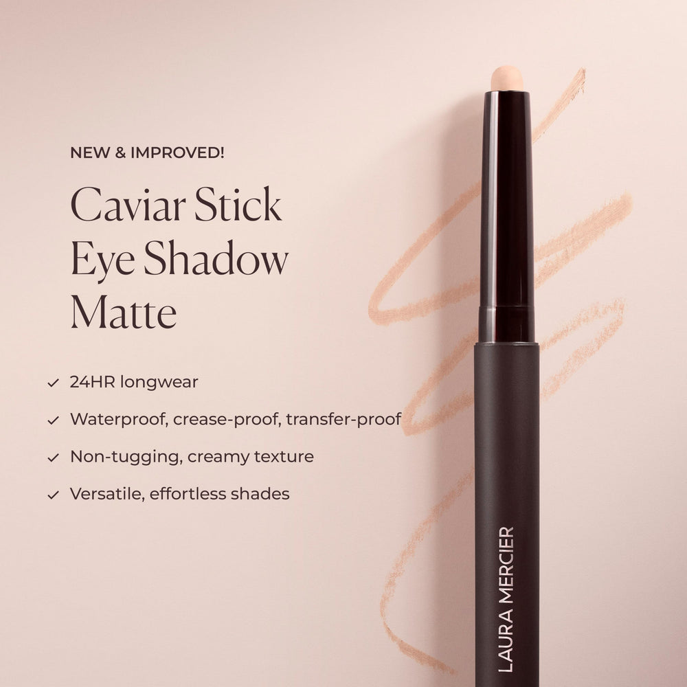 Laura Mercier Caviar Stick crease-proof and waterproof on lids.
