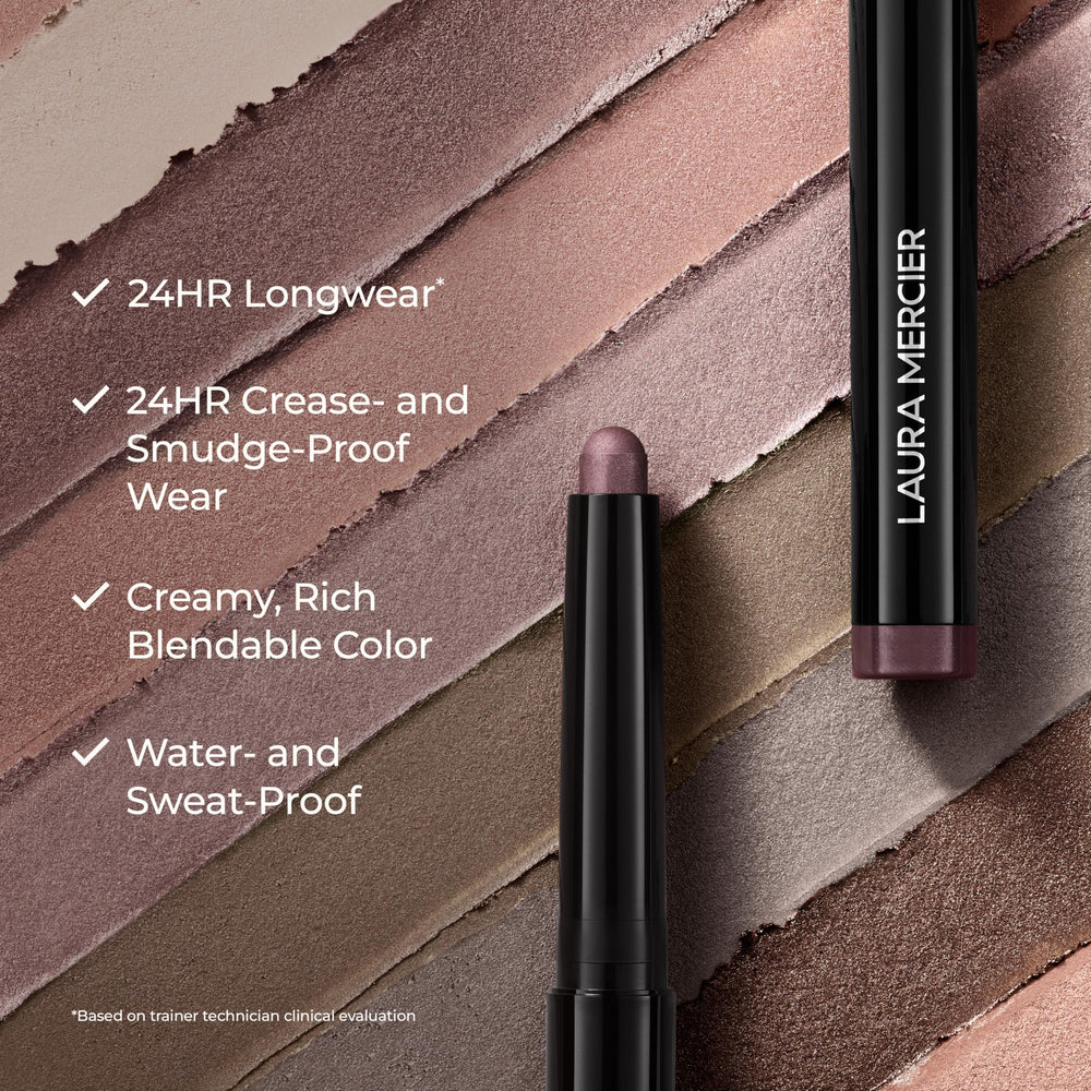 Laura Mercier Caviar Stick Eyeshadow waterproof swatch proves crease-proof pigment.