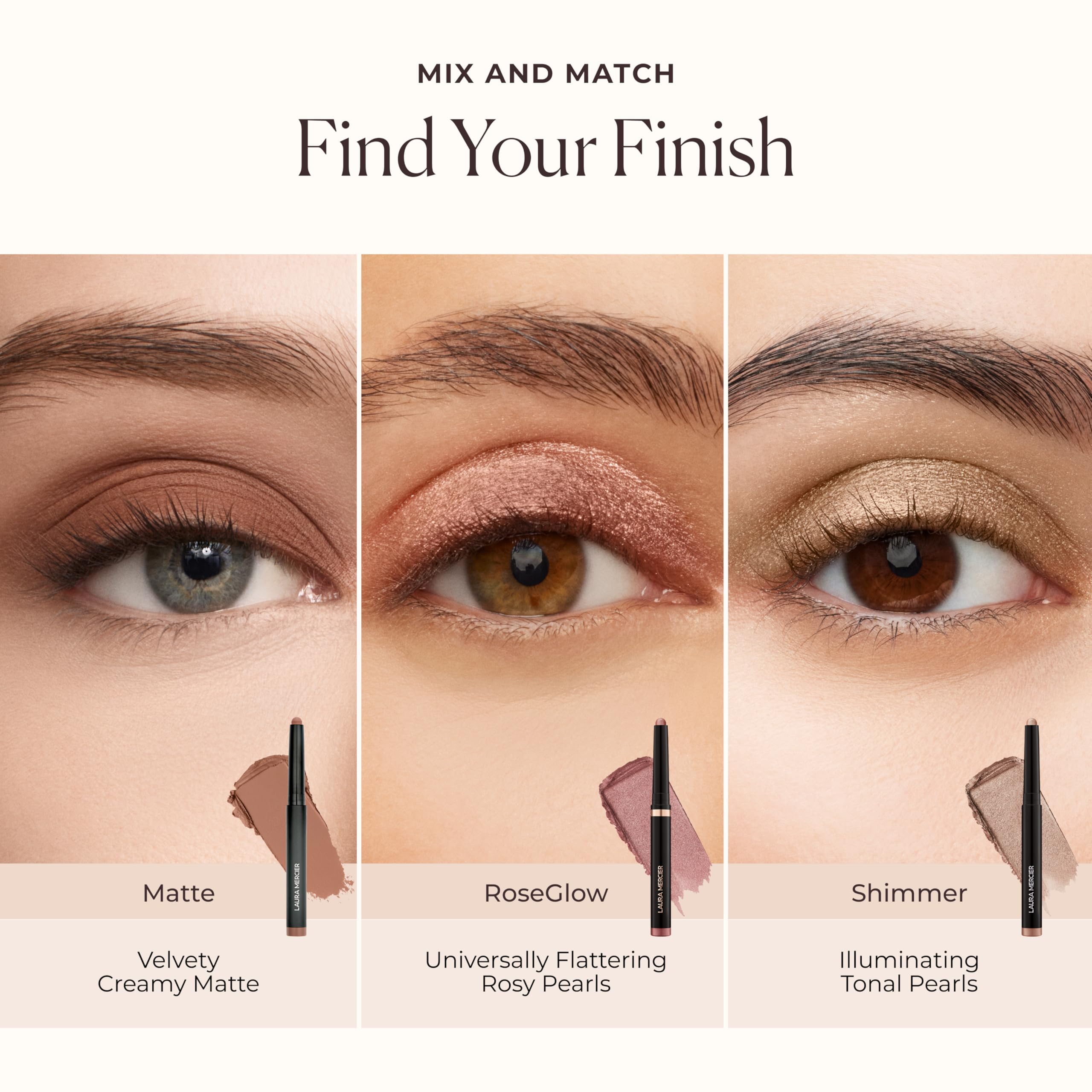 Laura Mercier Caviar Stick with hyaluronic acid hydrates lids while wearing.