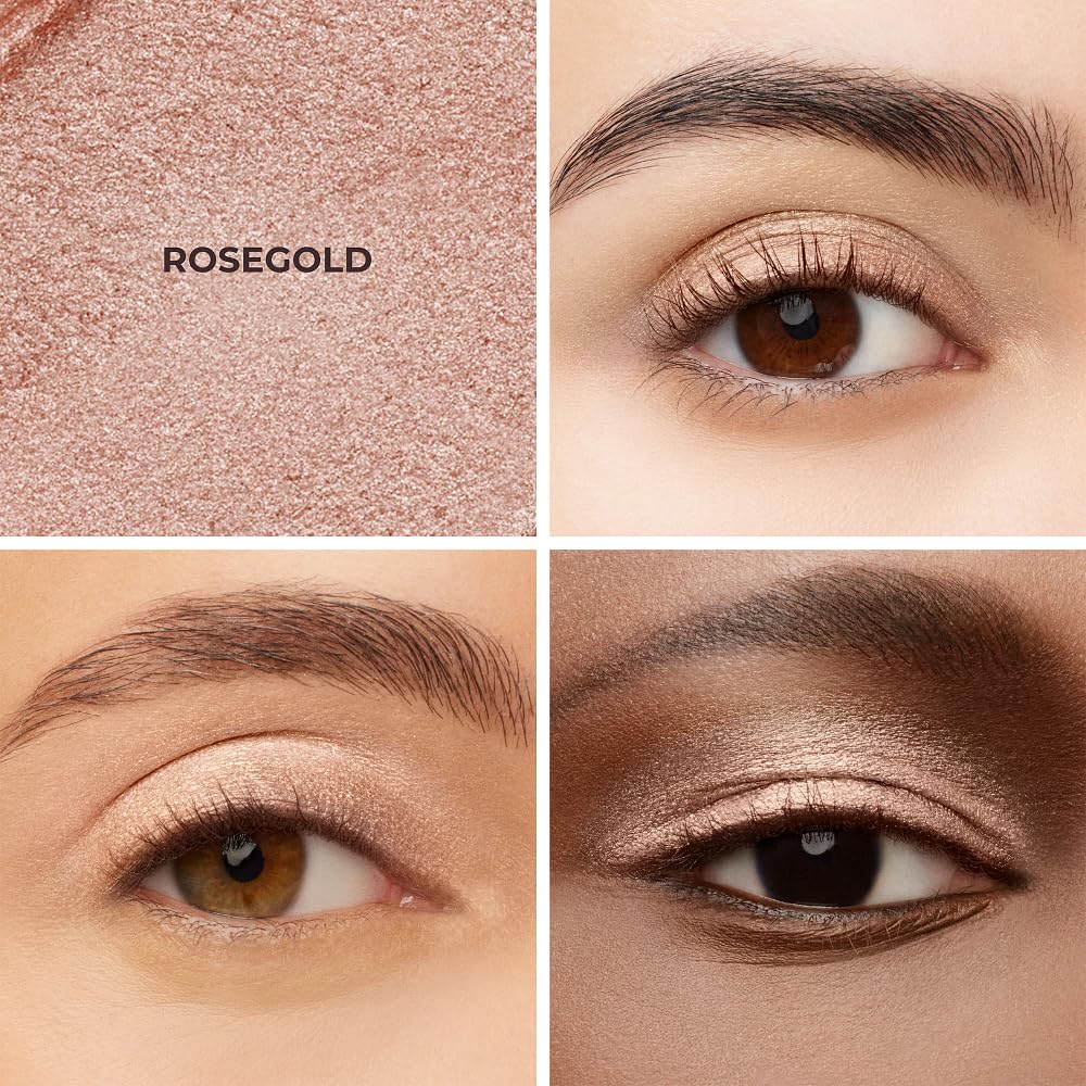 Laura Mercier Caviar Stick Rosegold on lid demonstrates blendable cream texture.