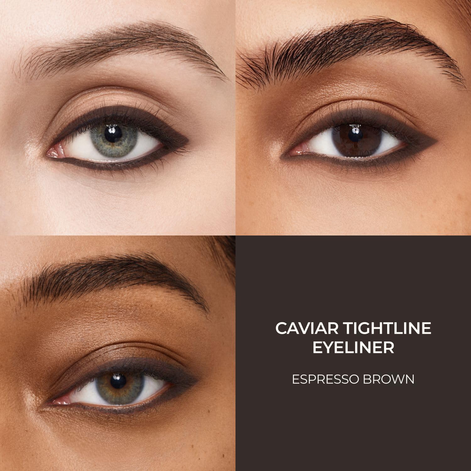 Laura Mercier Caviar Tightline Eyeliner Espresso Brown tip demonstrates smooth application.