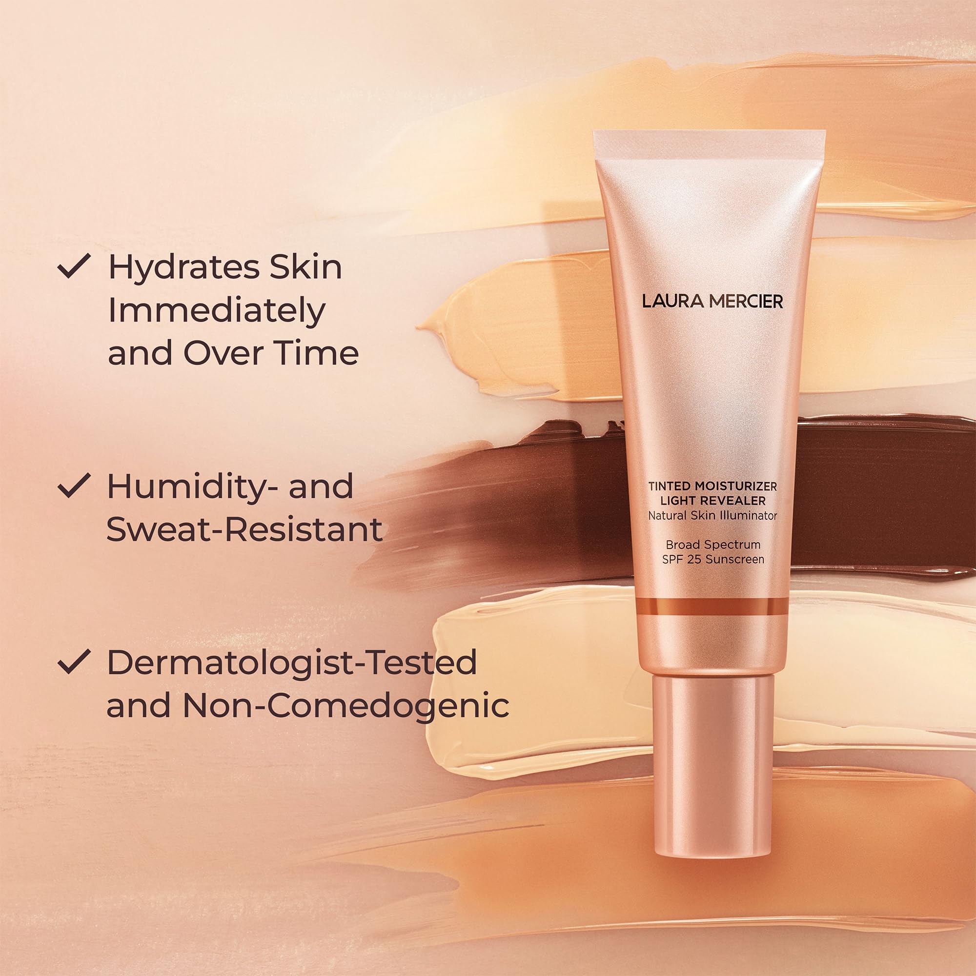 Laura Mercier Light Revealer SPF 25 packaging communicates broad-spectrum protection and skincare-friendly tint.
