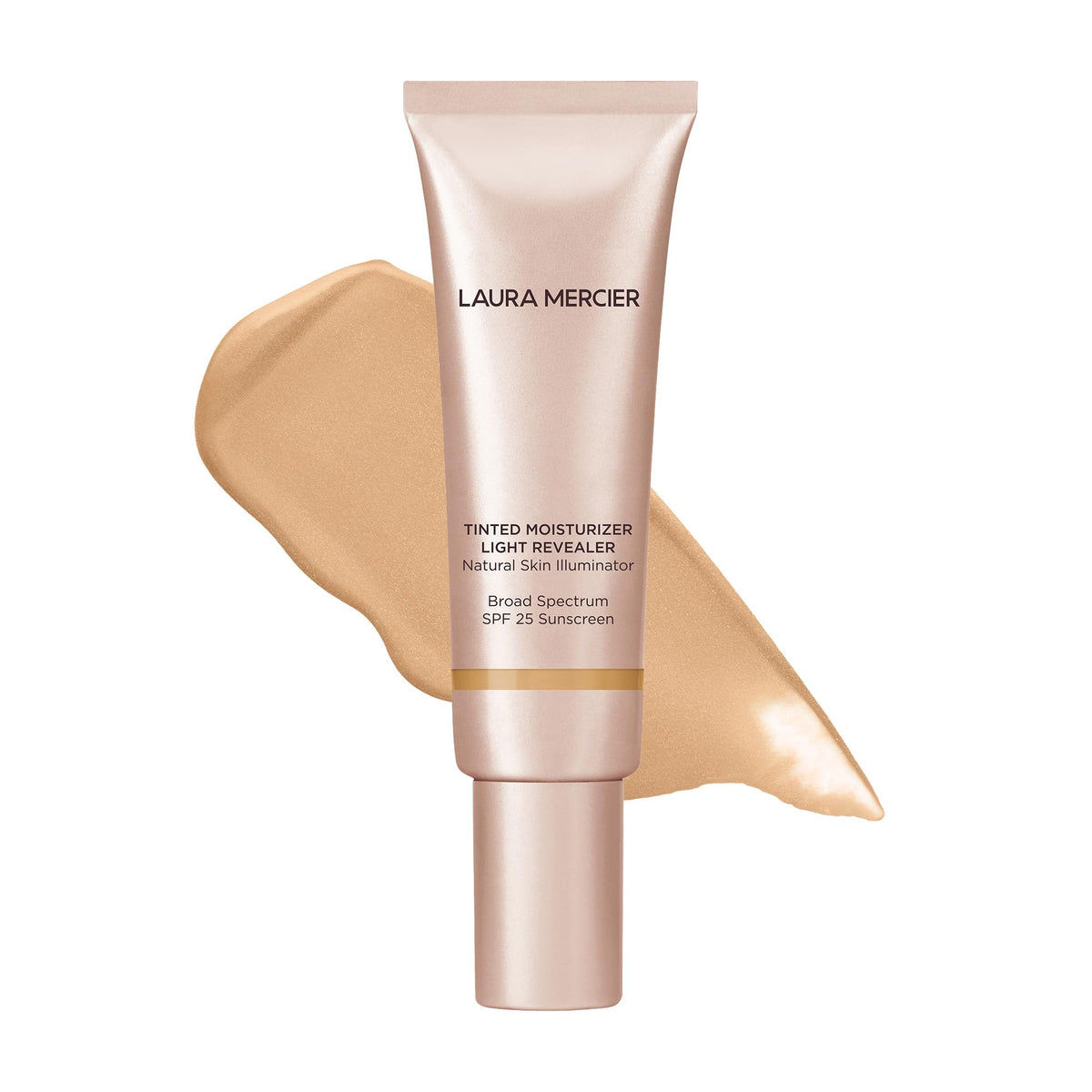 Laura Mercier Light Revealer bottle in Bisque provides radiant hydration.