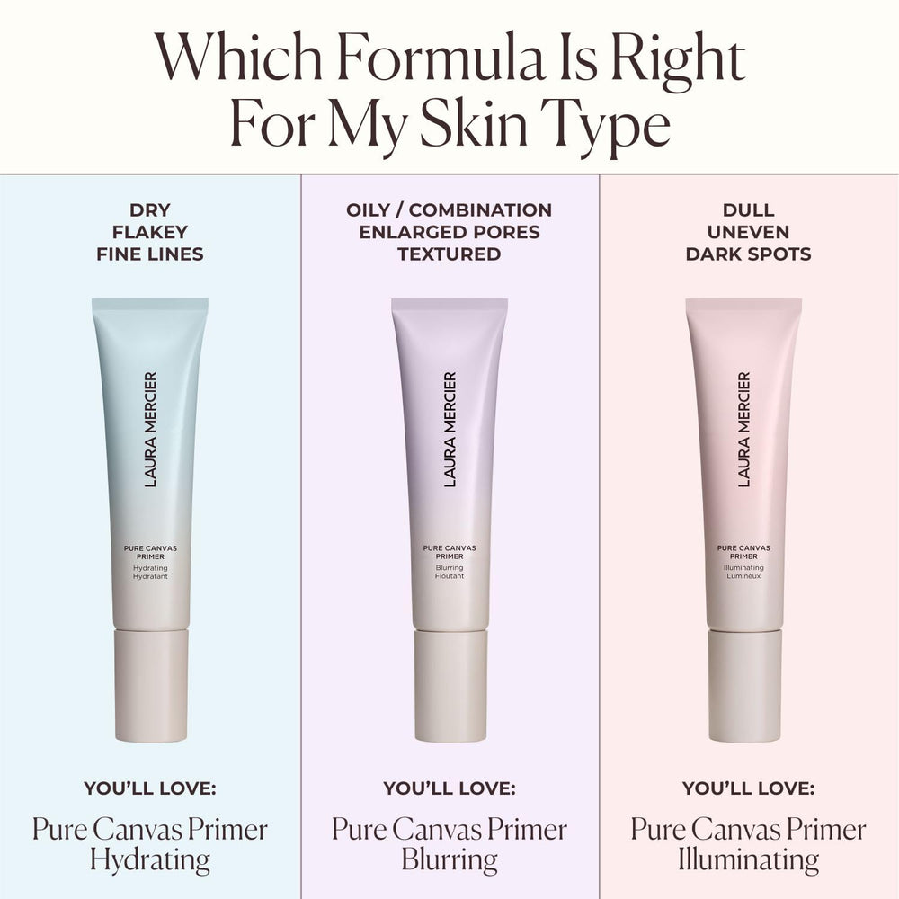 Laura Mercier Pure Canvas Primer pump dispenser for clean, precise application.
