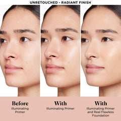 Laura Mercier Pure Canvas Primer with rose extracts provides hydration and skin softness.