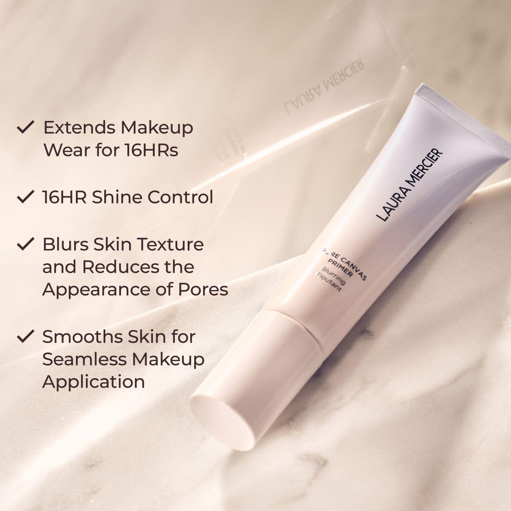 Laura Mercier Pure Canvas Primer rose extracts nourish and smooth skin texture.
