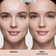Laura Mercier Real Flawless applied-face finish blends for natural, seamless look.