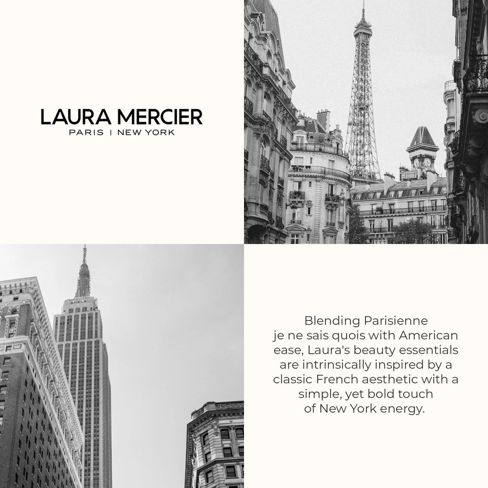 Laura Mercier Real Flawless Foundation Brush with foundation for cleaner blending.
