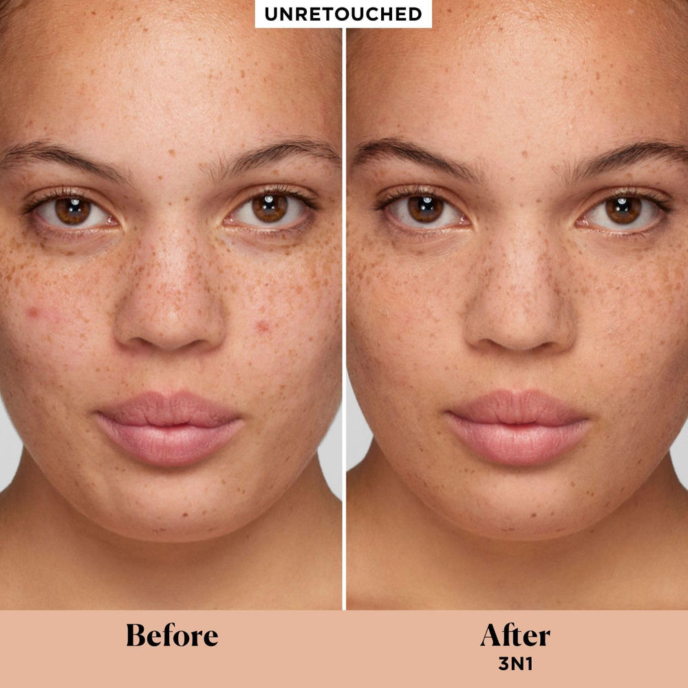 Laura Mercier Real Flawless Serum Concealer swatch demonstrates buildable coverage on skin.