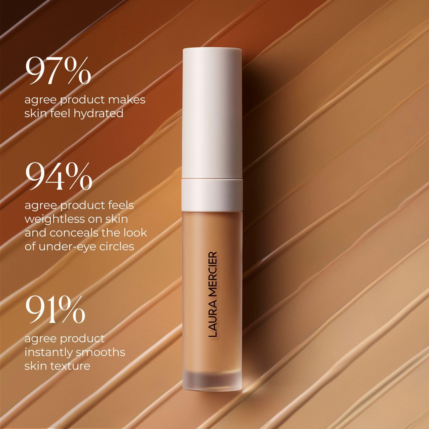 Laura Mercier Real Flawless Serum Concealer wand-tip application for precise coverage.