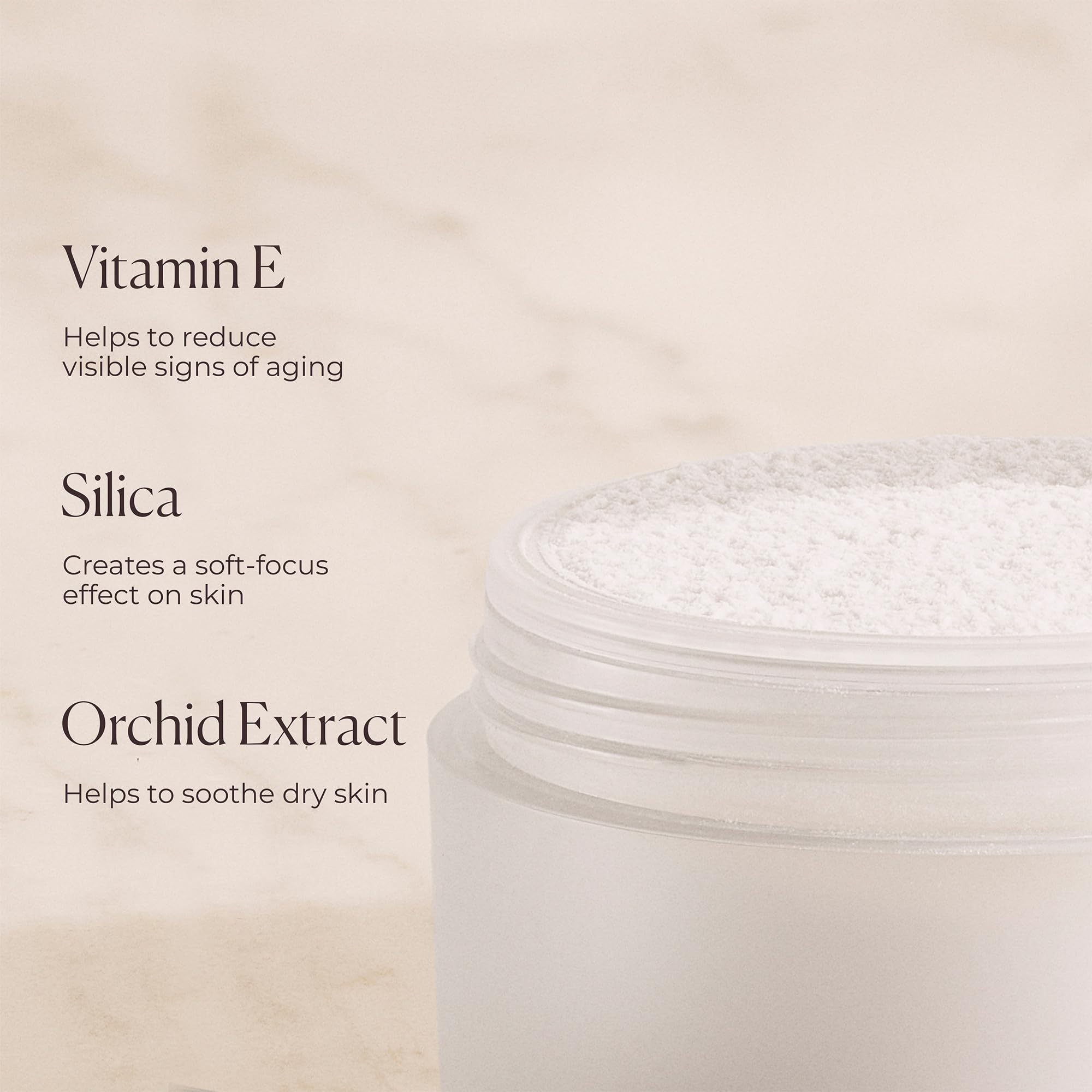 Laura Mercier Secret Brightening Powder after-application shows weightless feel on skin