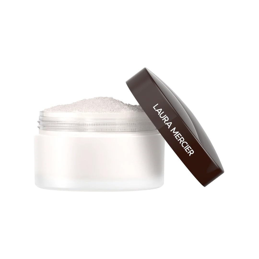 Laura Mercier Secret Brightening Powder under-eye compact open shows weightless brightening for the eye area