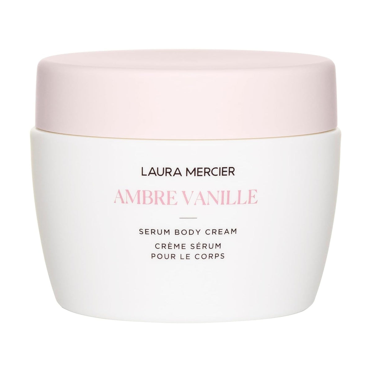 Laura Mercier Serum Body Cream bottle close-up showing silky hydration